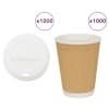 vidaXL kaanega paberist kohvitassid 1000 tk 16 untsi 400 ml