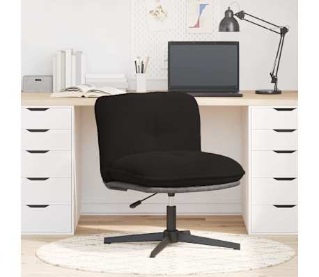 vidaXL B&uuml;rodrehstuhl schwarzem Gelockter woll&auml;hnlicher Stoff