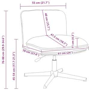 Otočná kancelářská židle taupe textil - obrázek 13