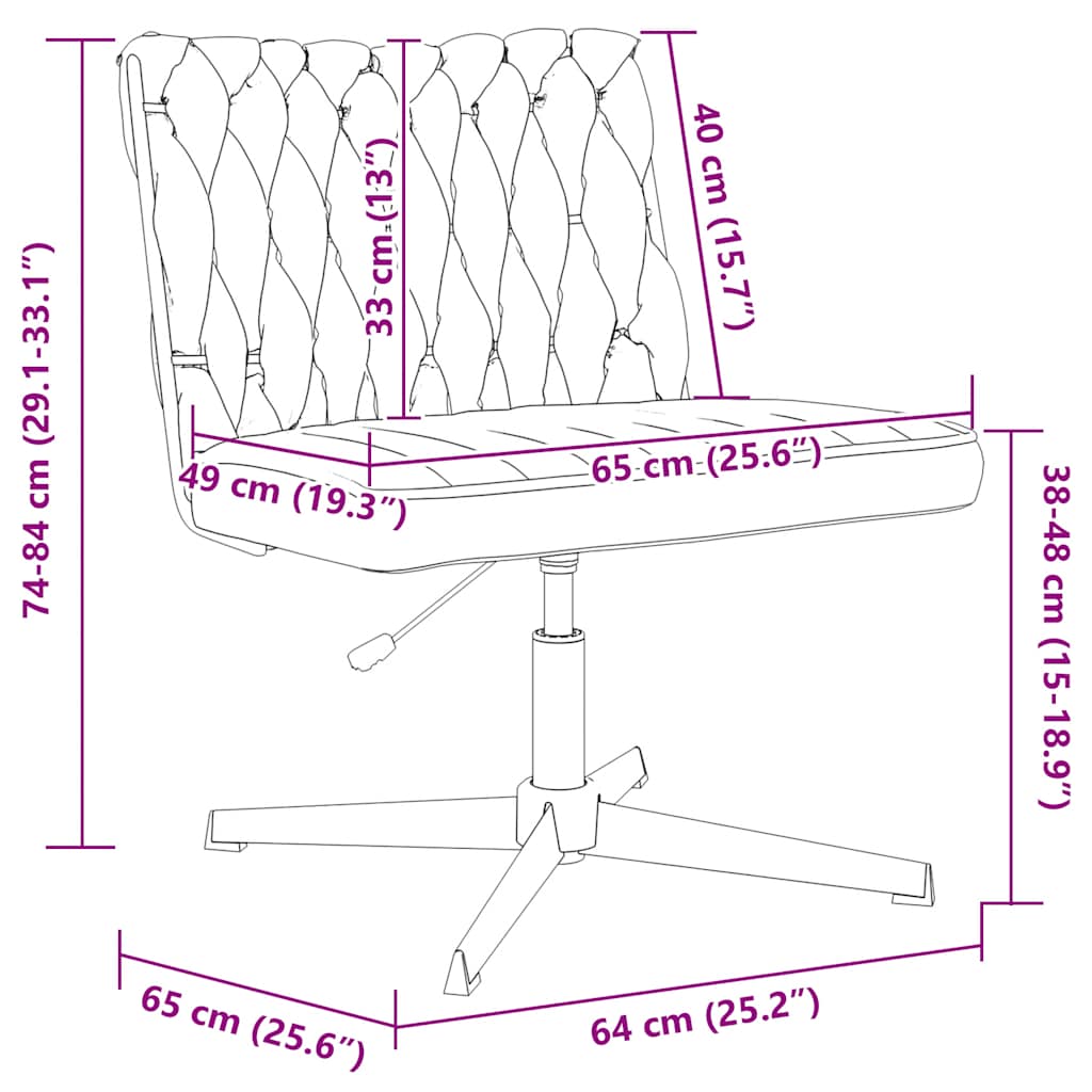 Vrtljiv pisarniški stol, Bež kodrasto blago, podobno volni - slika 12