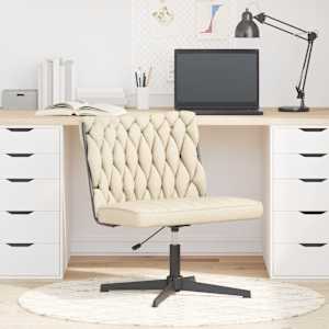 Vrtljiv pisarniški stol krem blago