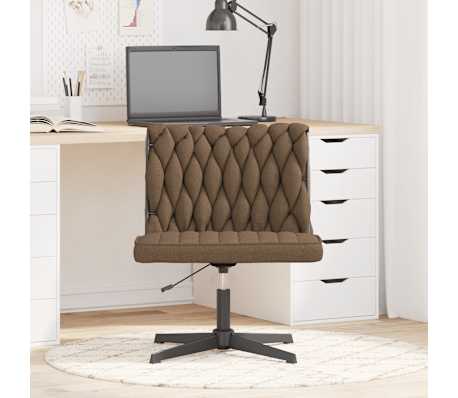 vidaXL Chaise pivotante de bureau Taupe Tissu