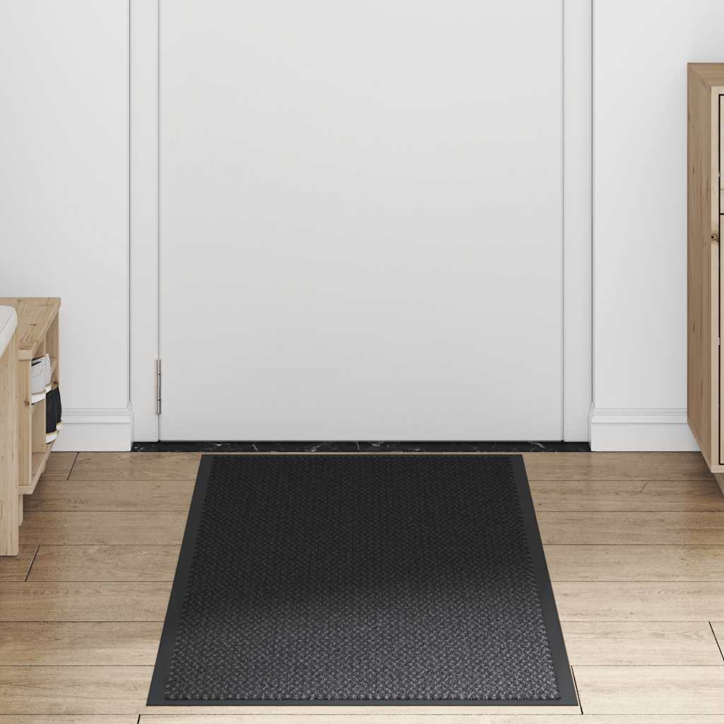 vidaXL Deurmat 60x150 cm zwart