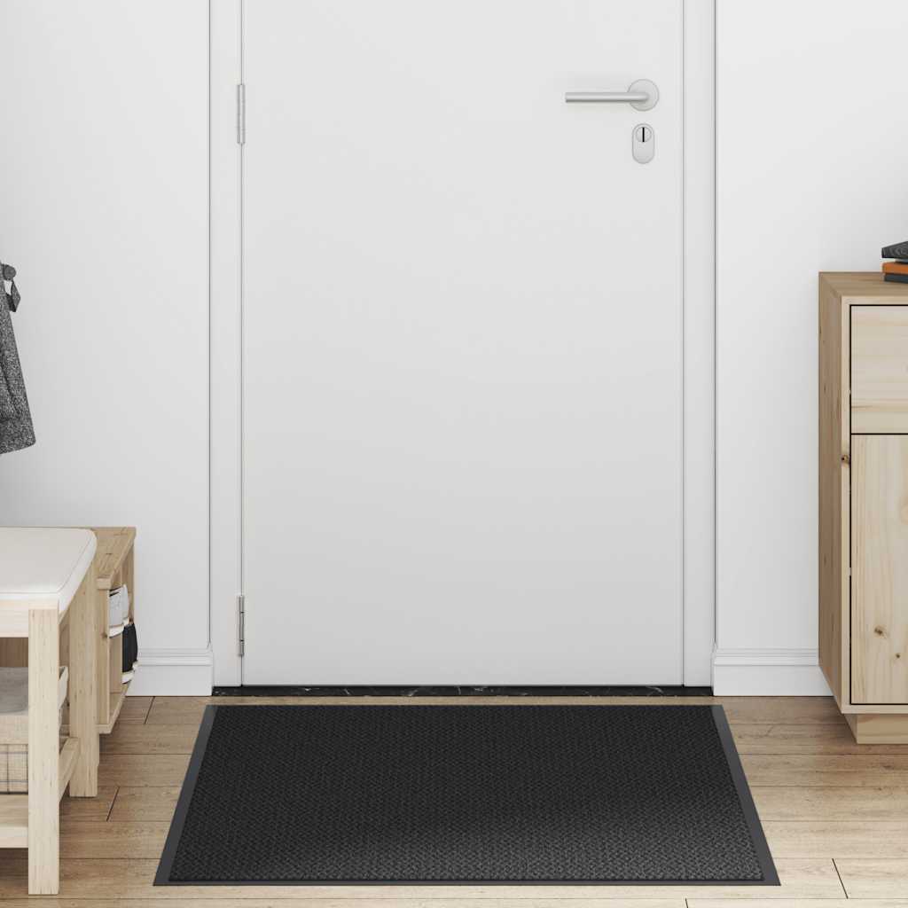 vidaXL Deurmat 90x120 cm zwart, foto 2