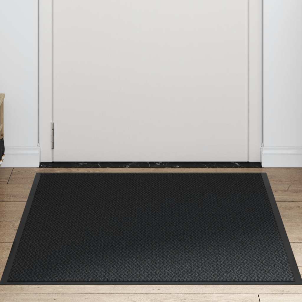 vidaXL Deurmat 90x150 cm zwart