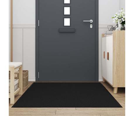 vidaXL D&ouml;rrmatta svart 115x200 cm