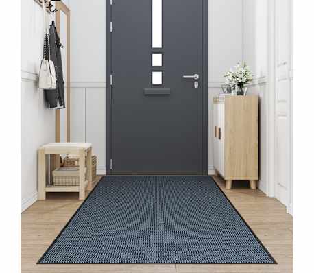 vidaXL Deurmat 115x400 cm blauw