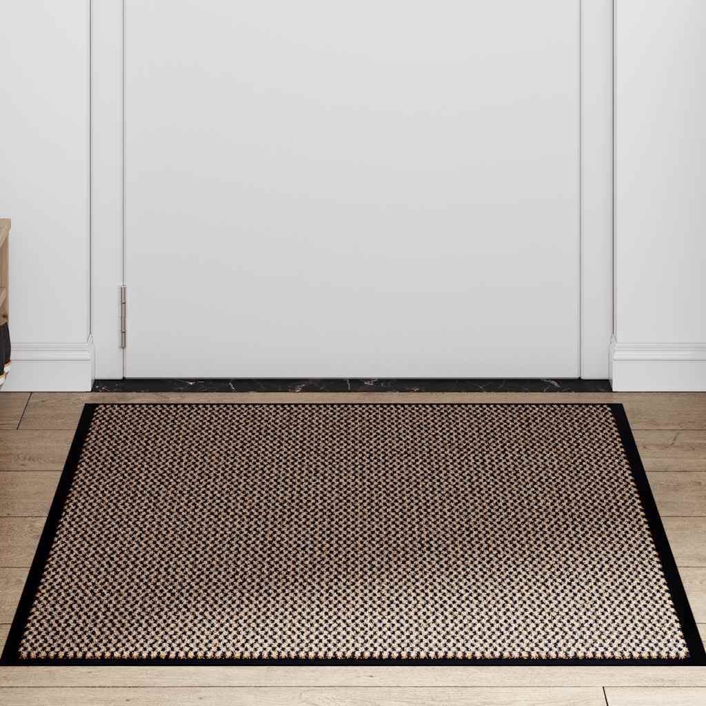 Dørmåtte brun 90 × 150 cm - stor skridsikker indgangsmåtte