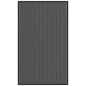 vidaXL Uksematt Triip Must ja Hall 90x150 cm