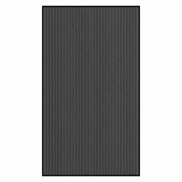 vidaXL uksematt, triibuline, must ja hall, 115 x 200 cm