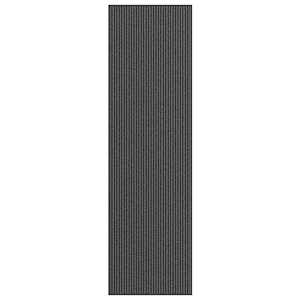 vidaXL uksematt, triibuline, must ja hall, 115 x 400 cm