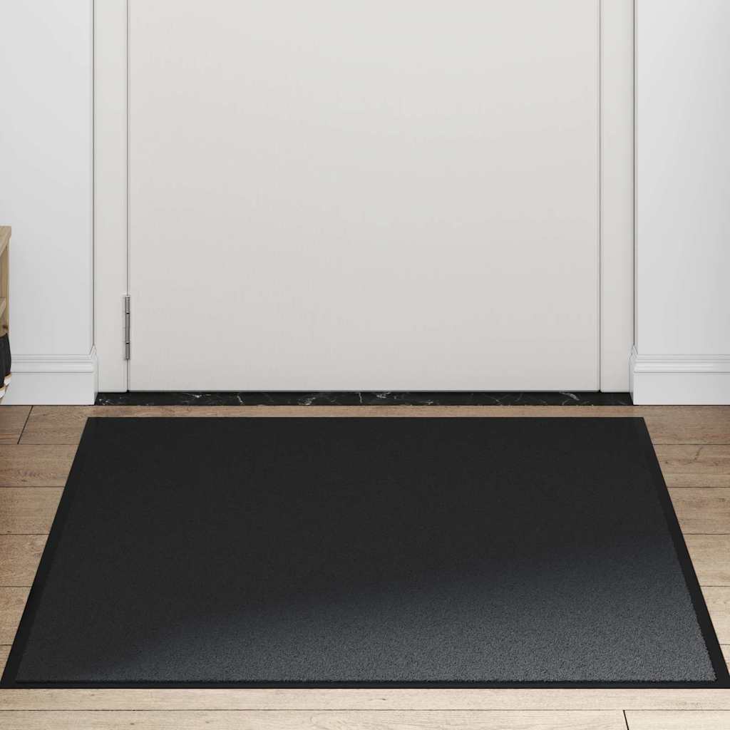 vidaXL Deurmat 90x150 cm zwart