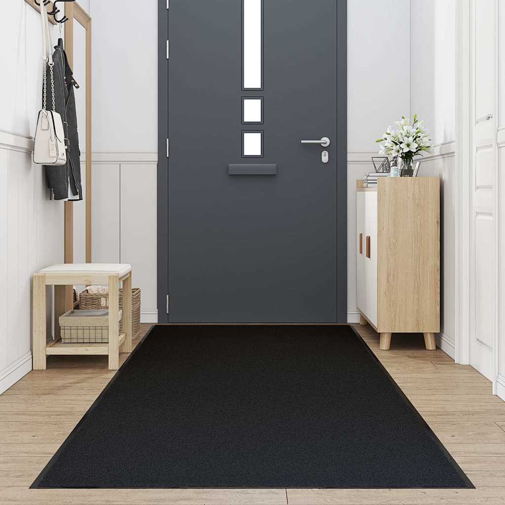 vidaXL Deurmat 115x400 cm zwart