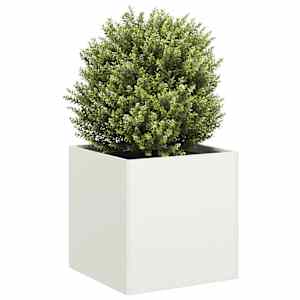 Cvetlično korito belo 40x40x40 cm hladno valjano jeklo