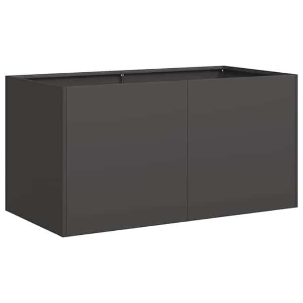 vidaXL taimekast, must, 80x40x40 cm, k&uuml;lmvaltsitud teras