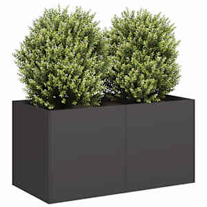 Planter Black 80x40x40 cm Hladno valjano jeklo