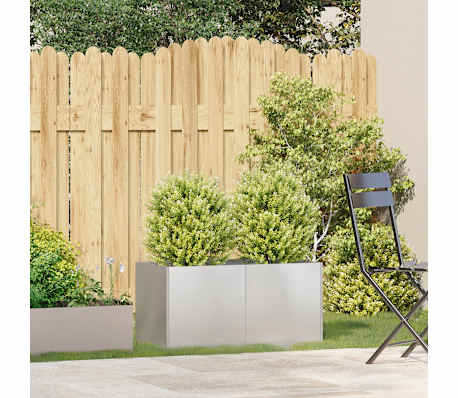 vidaXL Jardini&egrave;re 80x40x40 cm acier inoxydable