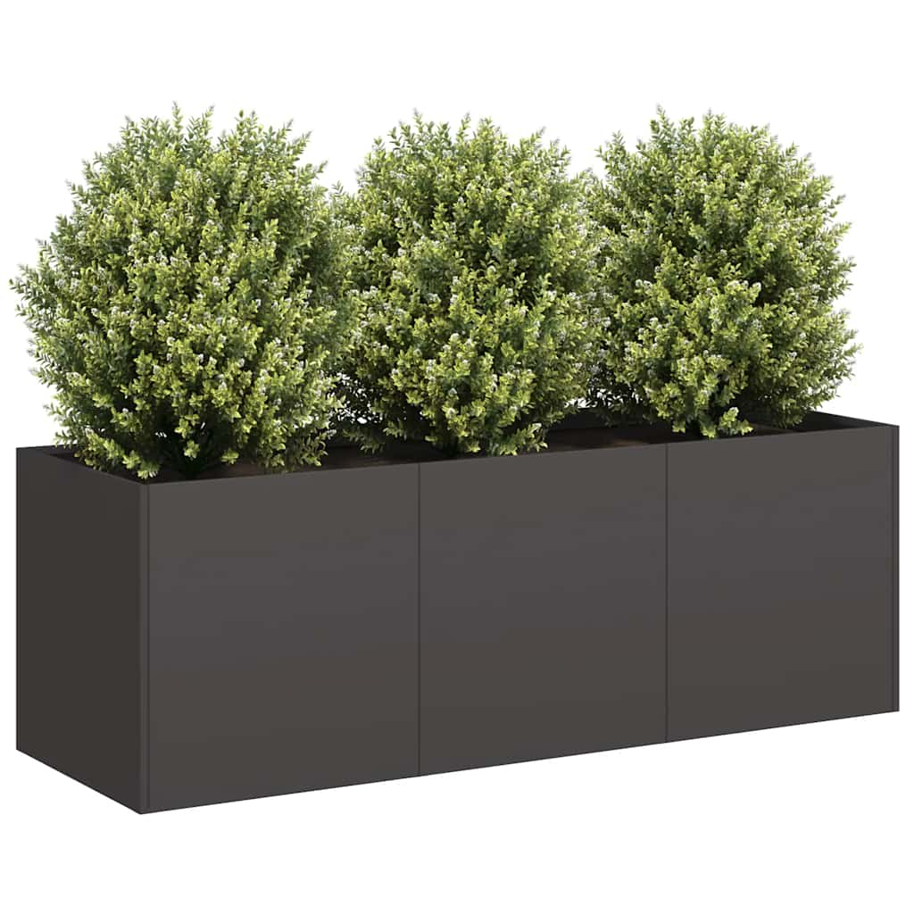 vidaXL Jardinier negru 120x40x40 cm Oțel laminat la rece