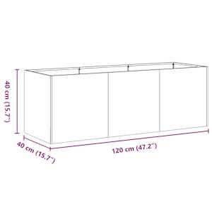Truhlík 120x40x40 cm pozinkovaná ocel - obrázek 10