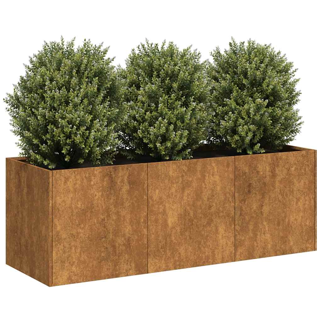 vidaXL Jardinieră Rusty 120x40x40 cm Oțel pentru intemperii