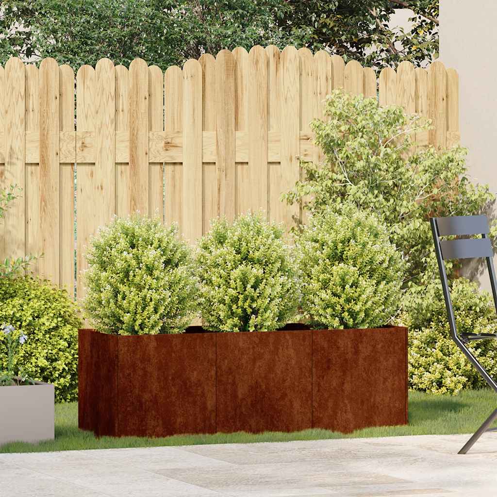 vidaXL Jardinieră Rusty 120x40x40 cm Oțel pentru intemperii