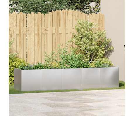 vidaXL Planter 200x40x40 cm Stainless Steel