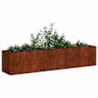 Fioriera In Acciaio Corten 200x40x80cm - Vaso Per Piante, Design Rustico, Per Giardino O Balcone - Foto 3