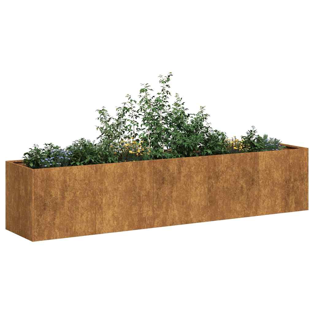 vidaXL Jardinieră Rusty 200x40x40 cm Oțel pentru intemperii