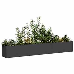 Planter Black 280x40x40 cm Hladno valjano jeklo