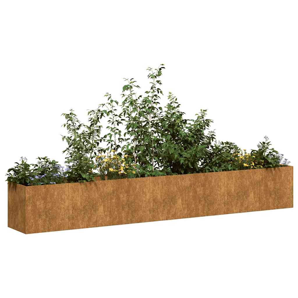 vidaXL Jardinieră Rusty 280x40x40 cm Oțel pentru intemperii