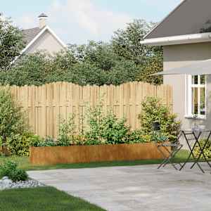 Planter Rusty 280x40x40 cm Vremensko odporno jeklo