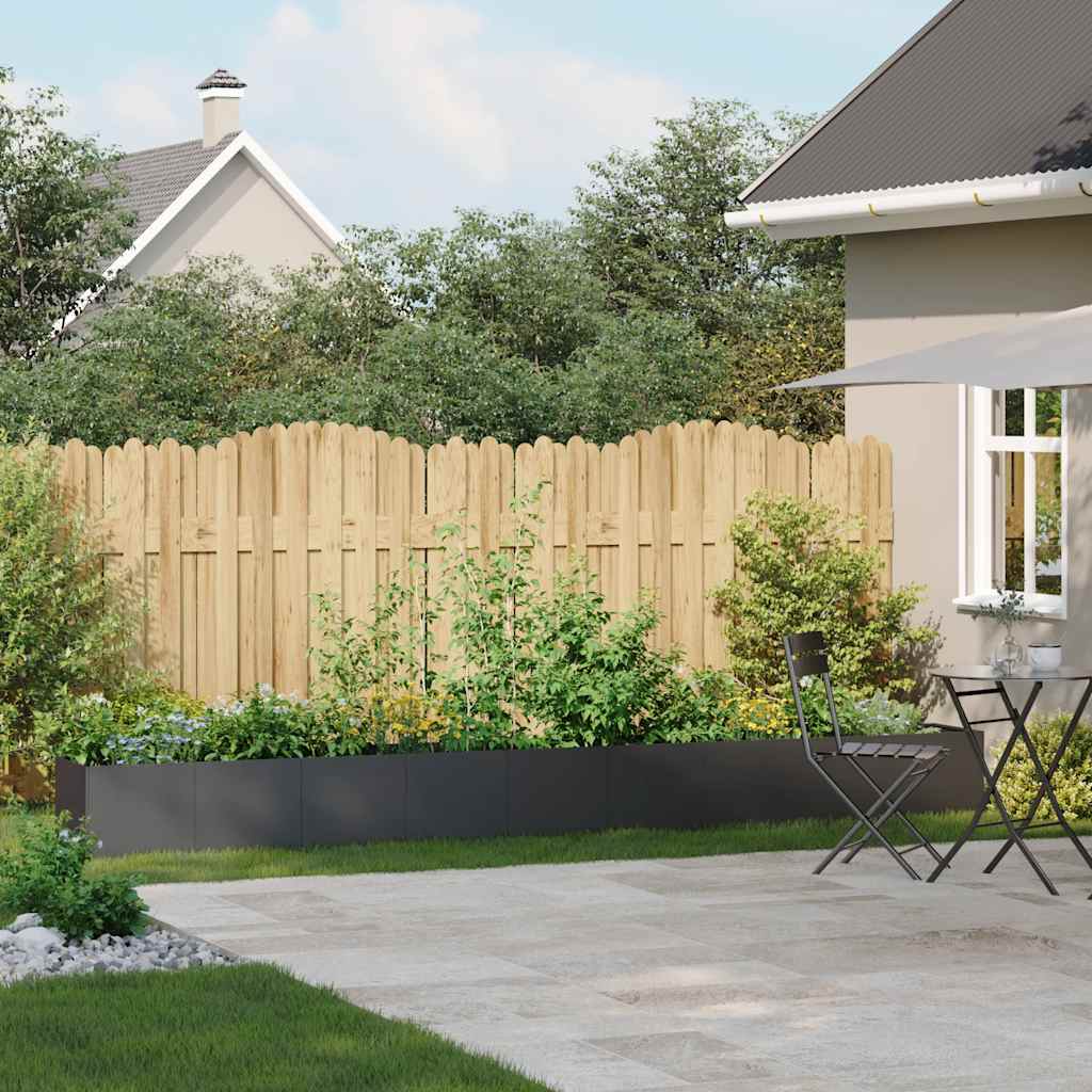 vidaXL Jardinier negru 360x40x40 cm Oțel laminat la rece