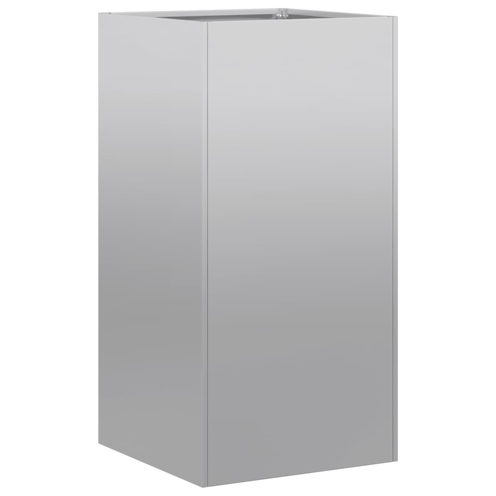 vidaXL kvetináč 40x40x80 cm Pozinkovaná oceľ