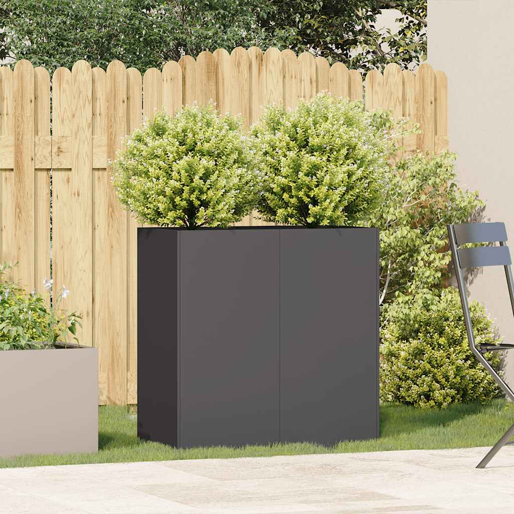 vidaXL Jardinier negru 80x40x80 cm Oțel laminat la rece