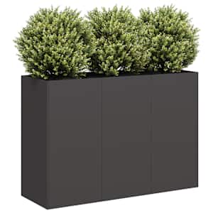 Planter Black 120x40x80 cm Hladno valjano jeklo