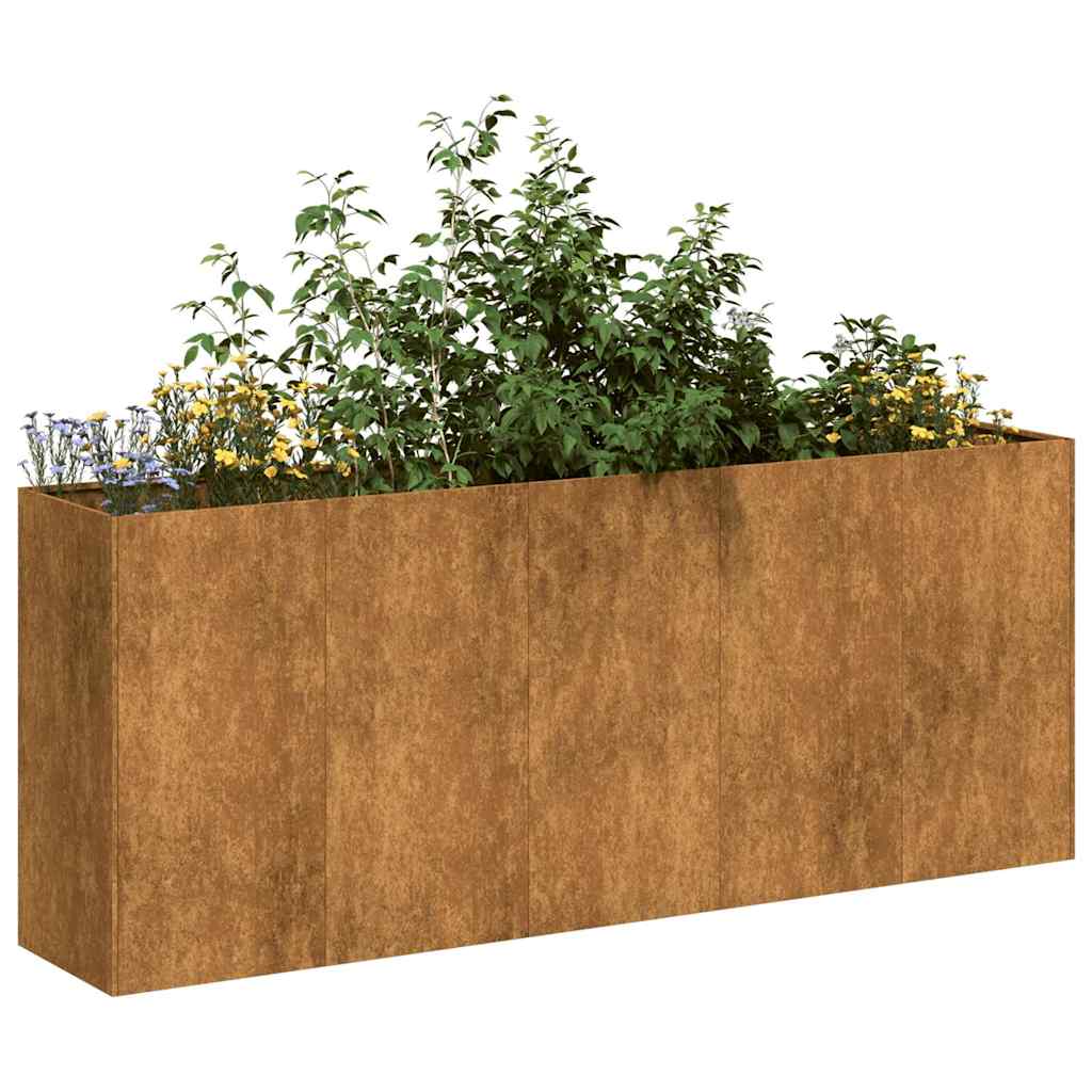 vidaXL Jardinieră Rusty 200x40x80 cm Oțel pentru intemperii