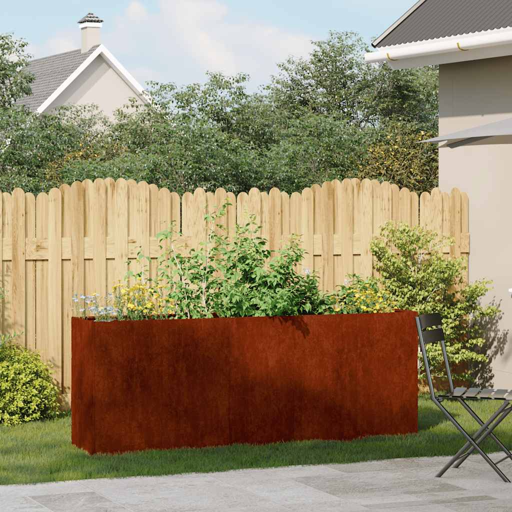 vidaXL Jardinieră Rusty 200x40x80 cm Oțel pentru intemperii