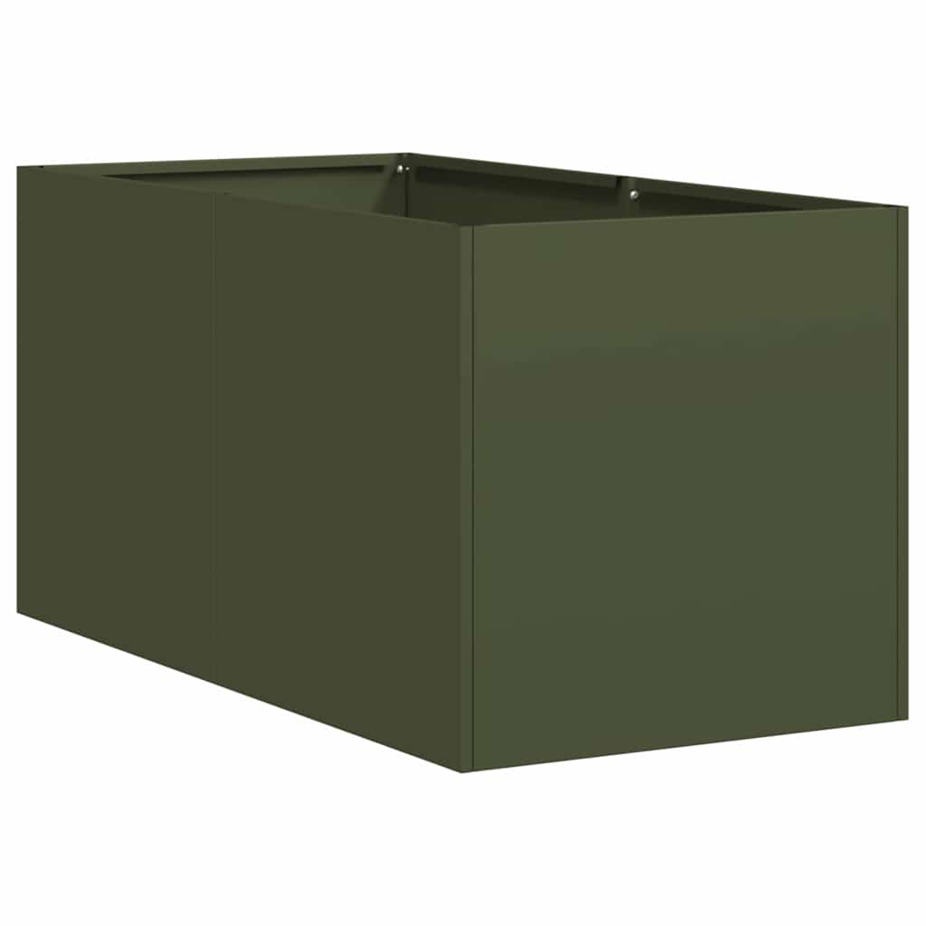 vidaXL kvetináč Olive Green 40x80x40 cm Oceľ valcovaná za studena