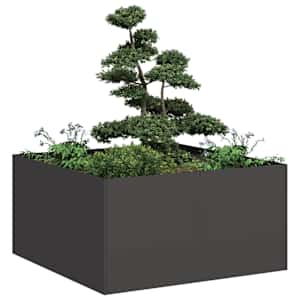 Planter Black 80x80x40 cm Hladno valjano jeklo
