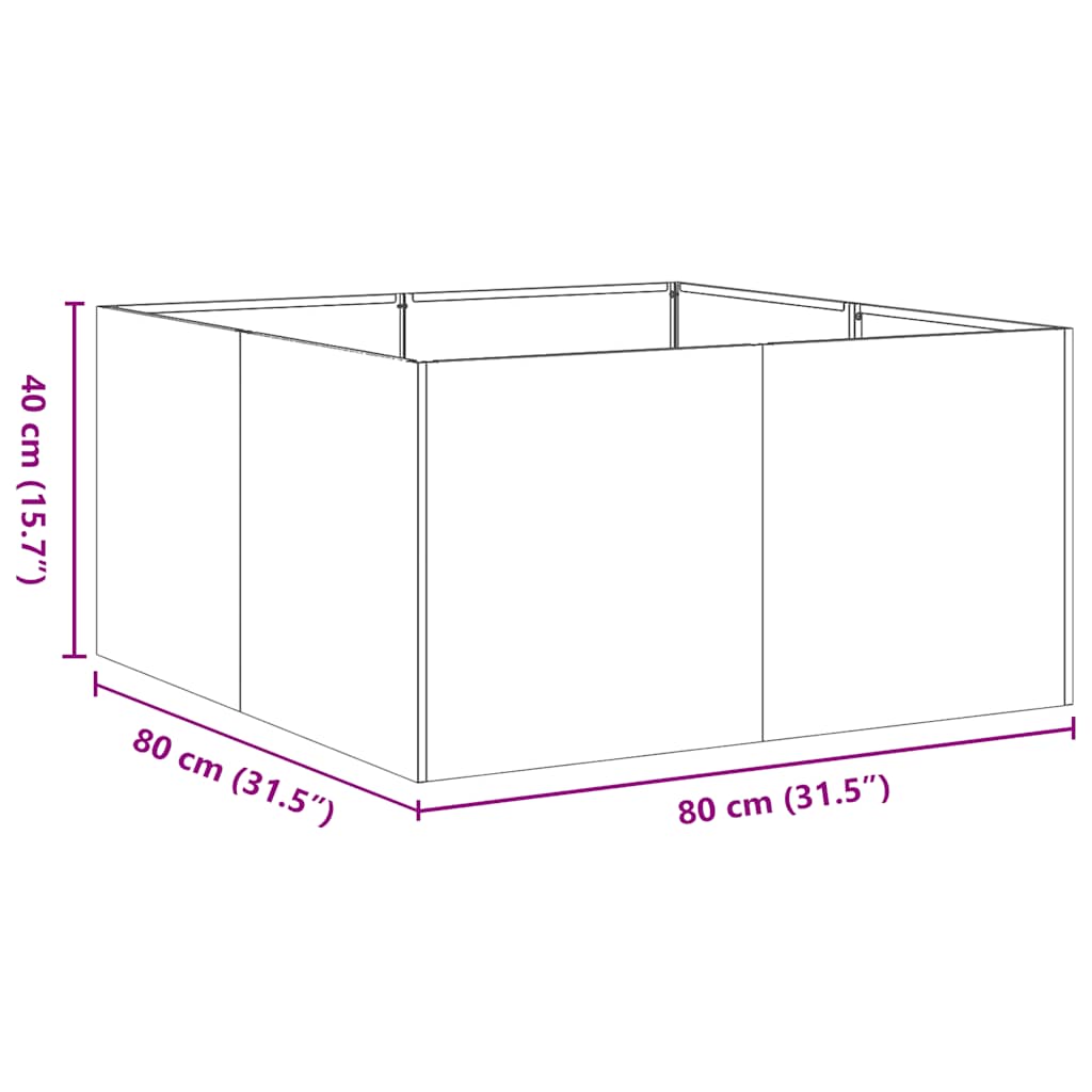 plantekasse 80x80x40 cm galvaniseret stål 9 8721158676269 g en hd 8