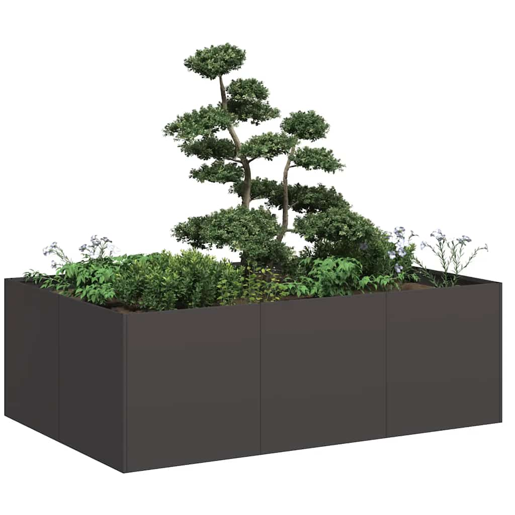 vidaXL Jardinier negru 120x80x40 cm Oțel