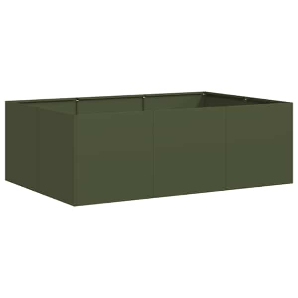 vidaXL aia taimekast, oliiviroheline, 120x80x40 cm, teras