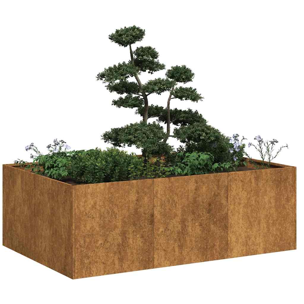 vidaXL Jardinieră Rusty 120x80x40 cm Oțel pentru intemperii