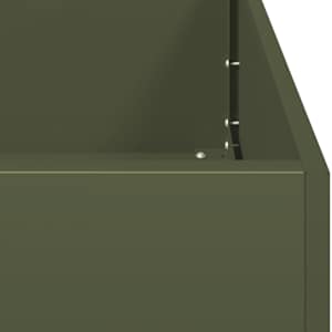 Truhlík olivově zelený 200x80x40 cm ocel - obrázek 7