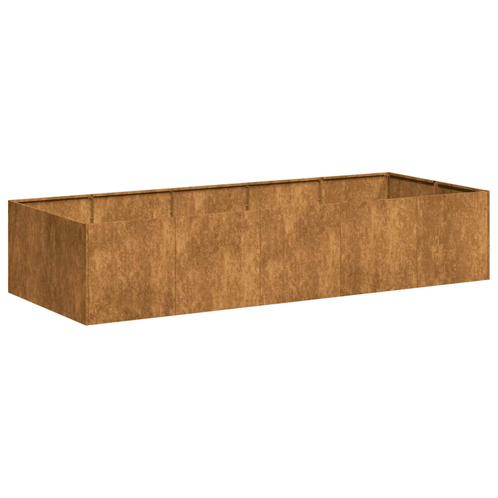 vidaXL Truhlík rezavá 200x80x40 cm povětrnostně odolná ocel