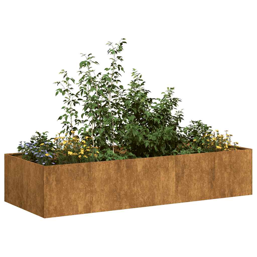 vidaXL Jardinieră Rusty 200x80x40 cm Oțel pentru intemperii