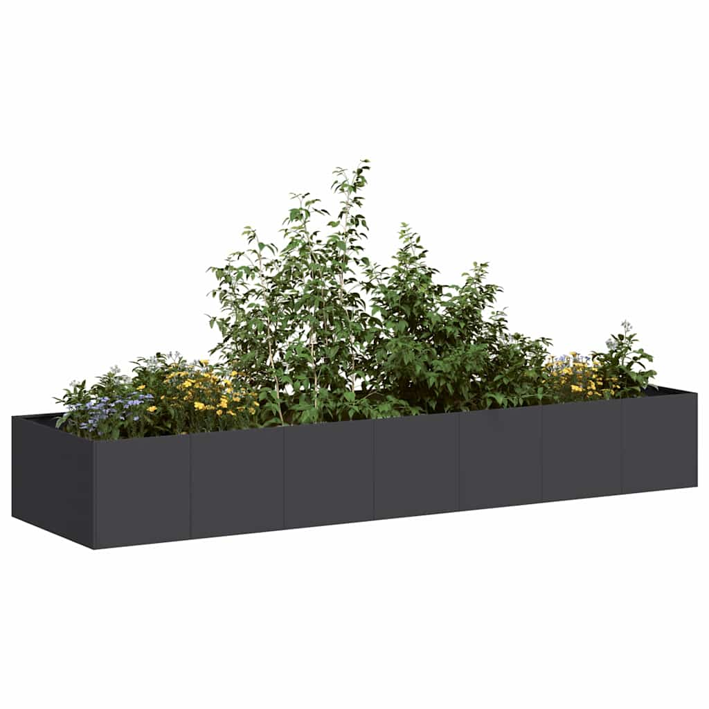 vidaXL Jardinieră Negru 280x80x40 cm Oțel