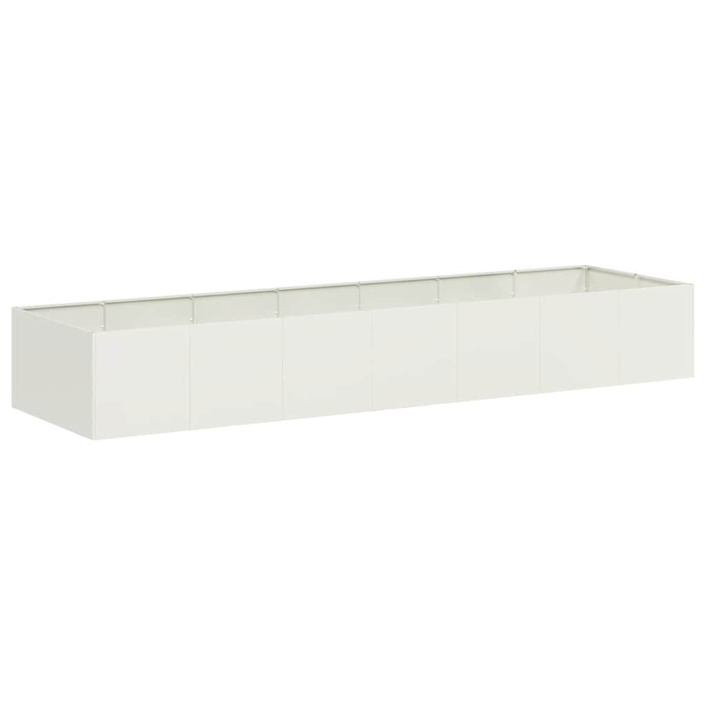 vidaXL Truhlík bílý 280x80x40 cm ocel