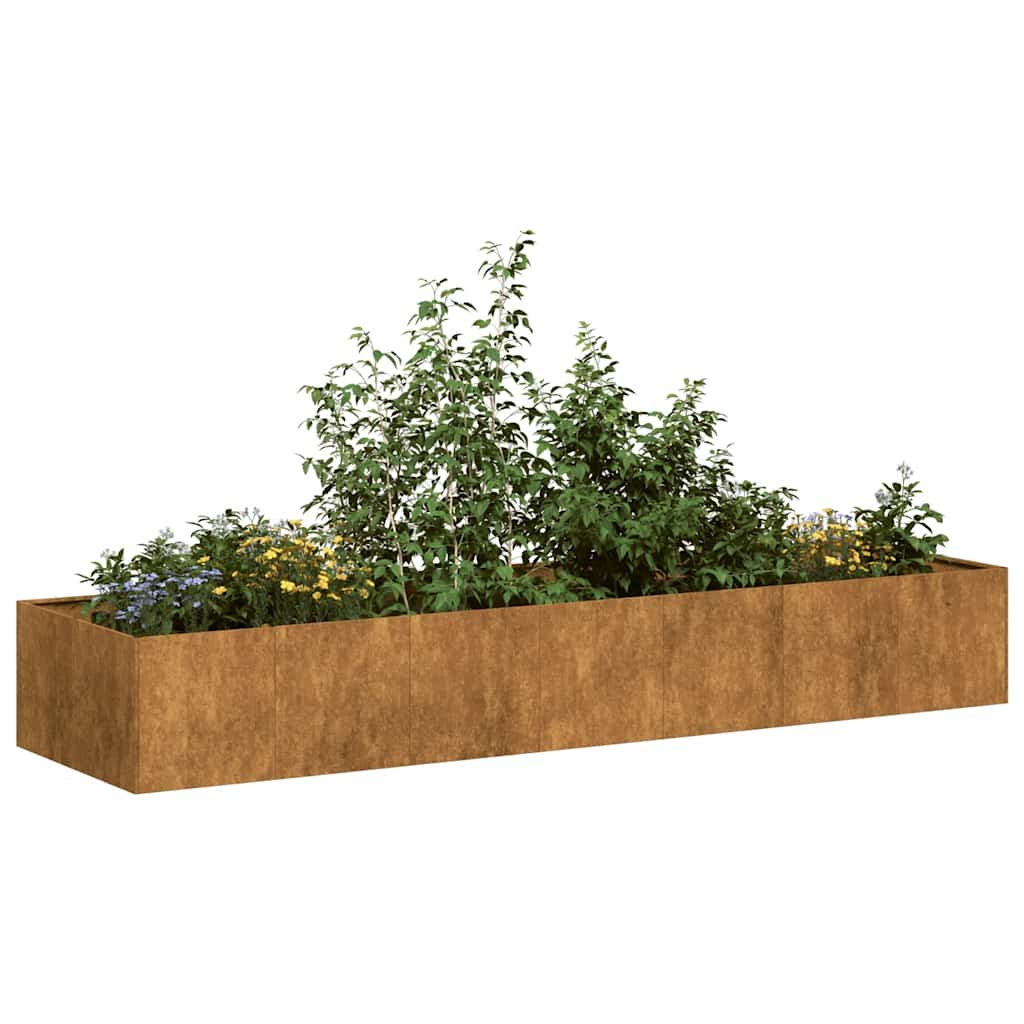 vidaXL Jardinieră Rusty 280x80x40 cm Oțel pentru intemperii