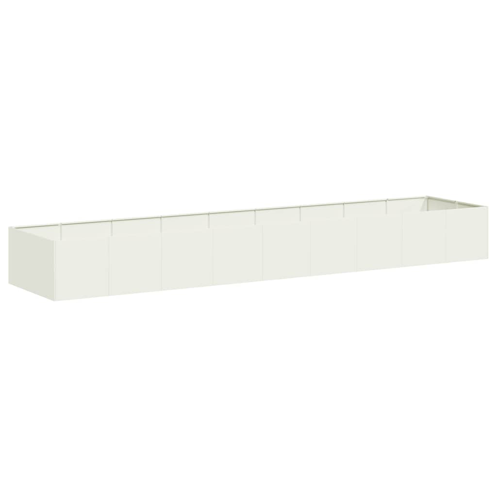 vidaXL Truhlík bílý 360x80x40 cm ocel